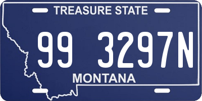 MT license plate 993297N