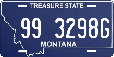 MT license plate 993298G