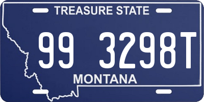 MT license plate 993298T