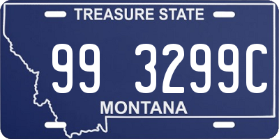 MT license plate 993299C