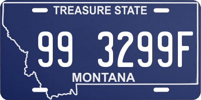 MT license plate 993299F