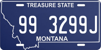 MT license plate 993299J