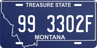 MT license plate 993302F