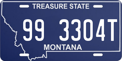 MT license plate 993304T