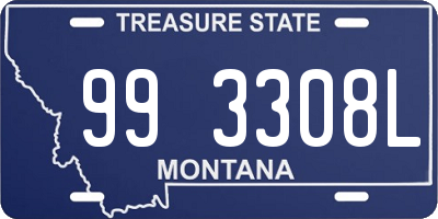 MT license plate 993308L