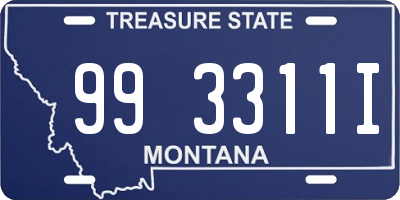 MT license plate 993311I