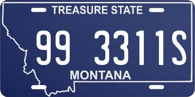 MT license plate 993311S