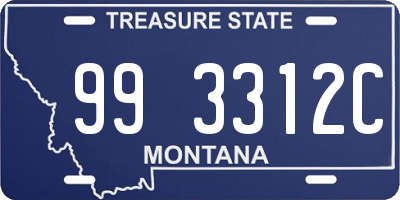 MT license plate 993312C