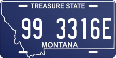 MT license plate 993316E