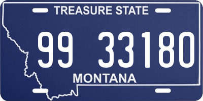 MT license plate 993318O