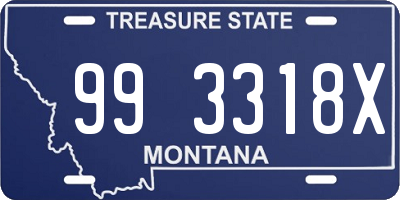 MT license plate 993318X