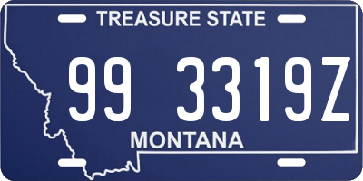 MT license plate 993319Z