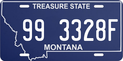 MT license plate 993328F