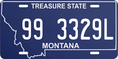 MT license plate 993329L