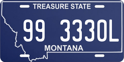 MT license plate 993330L