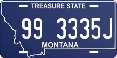 MT license plate 993335J