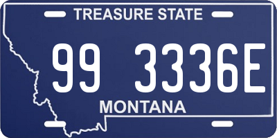 MT license plate 993336E