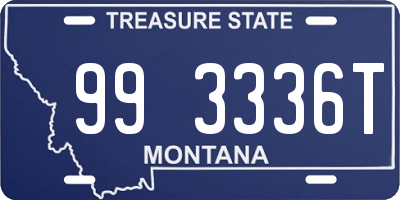 MT license plate 993336T