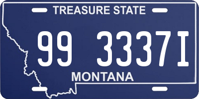 MT license plate 993337I