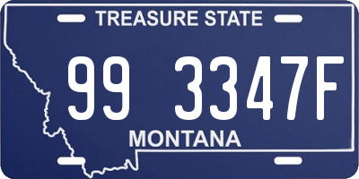 MT license plate 993347F