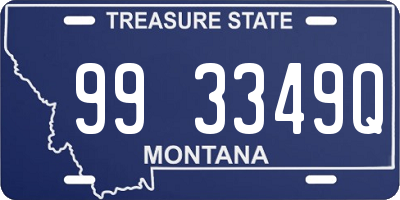 MT license plate 993349Q