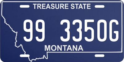 MT license plate 993350G