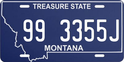 MT license plate 993355J