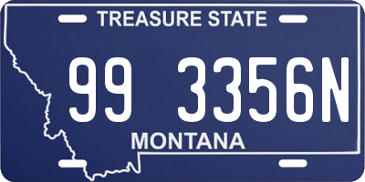 MT license plate 993356N