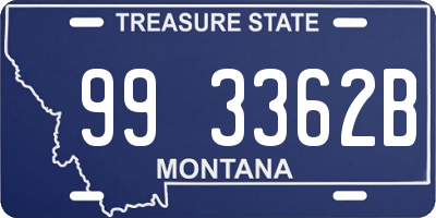 MT license plate 993362B