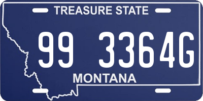 MT license plate 993364G