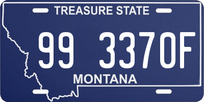 MT license plate 993370F