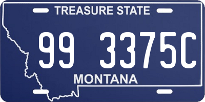 MT license plate 993375C