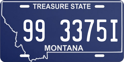 MT license plate 993375I