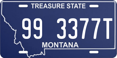 MT license plate 993377T