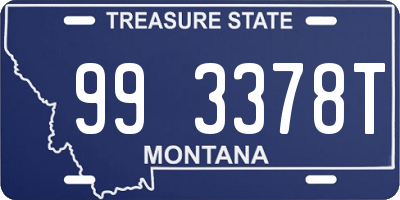 MT license plate 993378T