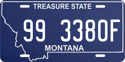 MT license plate 993380F