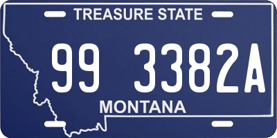 MT license plate 993382A