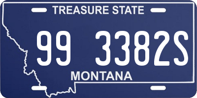 MT license plate 993382S