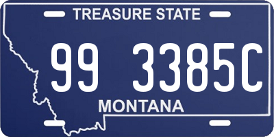 MT license plate 993385C