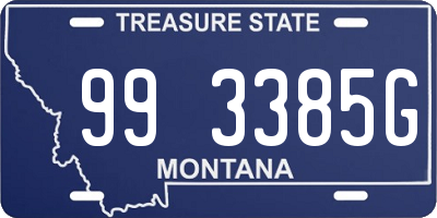 MT license plate 993385G