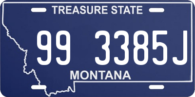 MT license plate 993385J