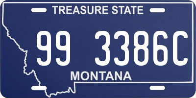 MT license plate 993386C