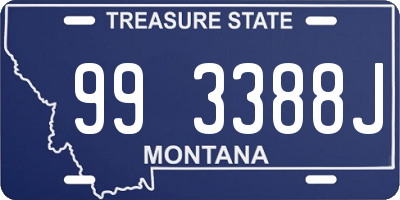 MT license plate 993388J