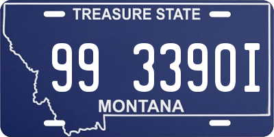 MT license plate 993390I