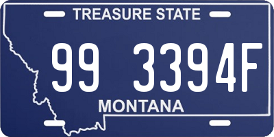 MT license plate 993394F