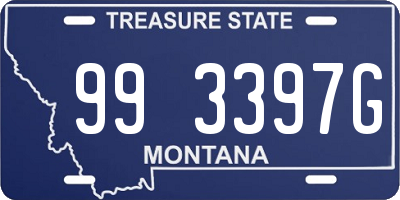 MT license plate 993397G