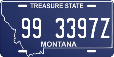 MT license plate 993397Z