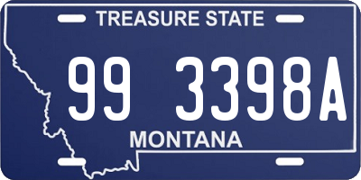 MT license plate 993398A