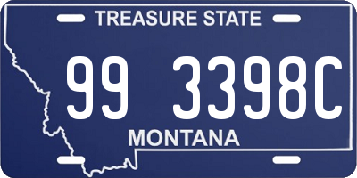 MT license plate 993398C