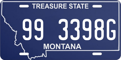 MT license plate 993398G